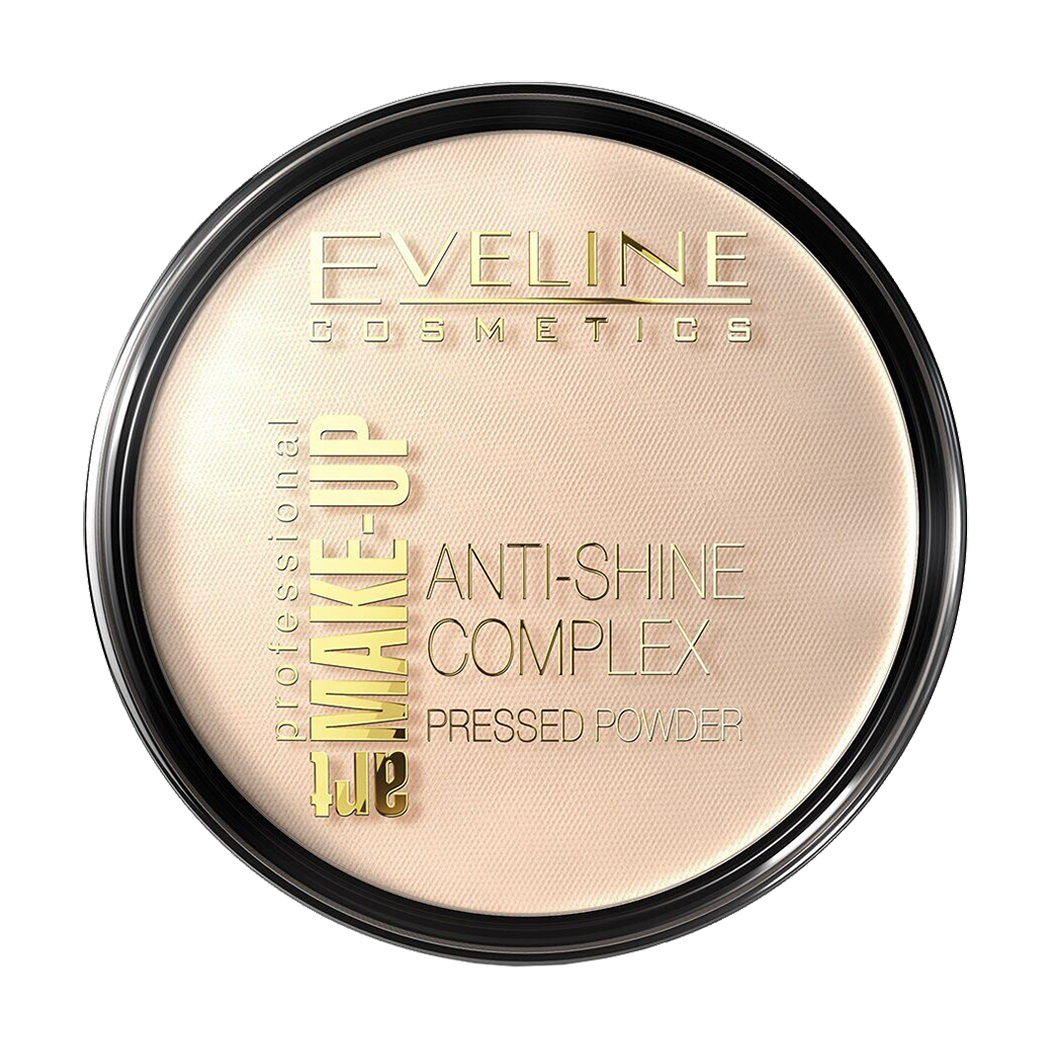 Мінеральна матувальна пудра Eveline Cosmetics Art Professional Make-Up Anti-Shine Complex Pressed Powder з шовком 32 Natural, 14 г